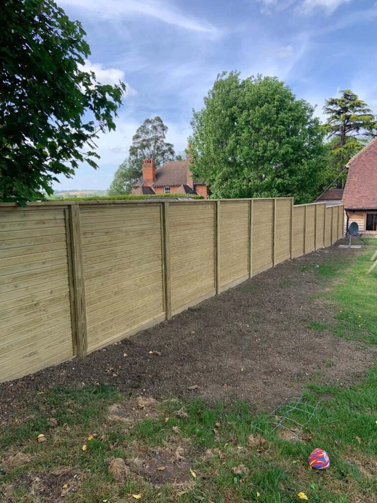 This is a photo of an acoustic fence installed by Fast Fix Fencing Saffron Walden